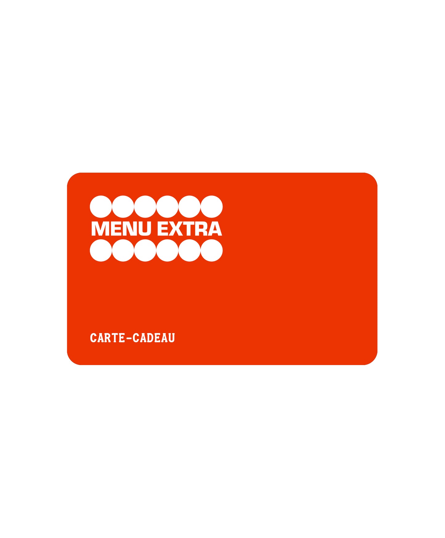 Carte cadeau Menu Extra