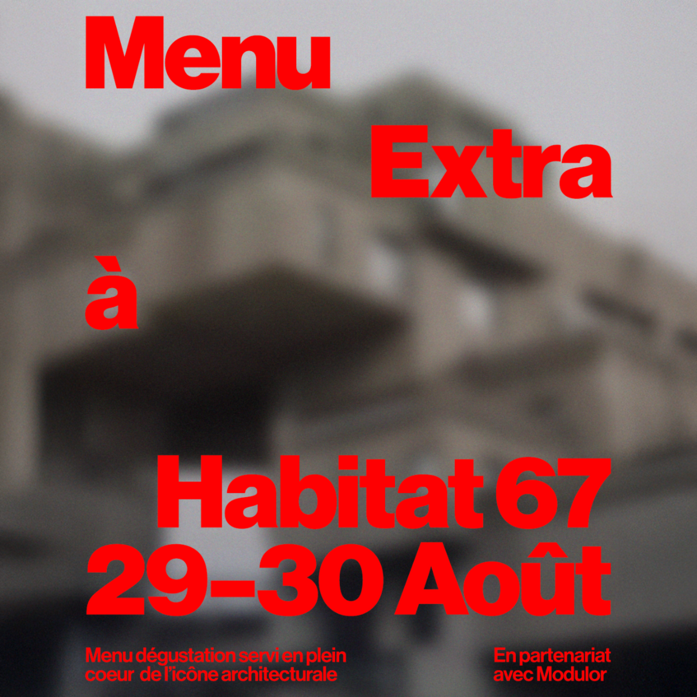 Extra Menu at Habitat 67