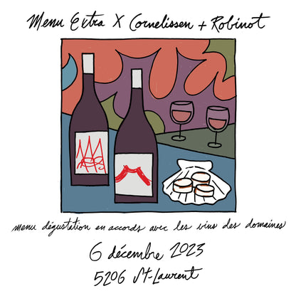 Extra Menu and Dame-Jeanne x Cornelissen + Robinot Wines